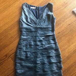 Silver Shiny Cocktail Dress